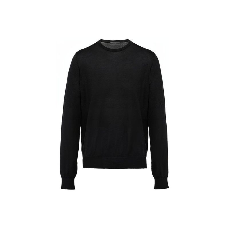 Prada Prada Black Lightweight Knit Sweater for Men Size US L / EU 52-54 / 3 - 3 Thumbnail