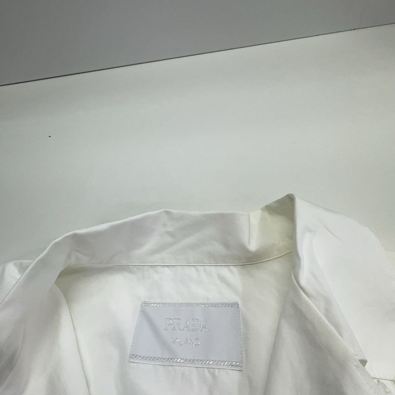 Prada Prada White Letter Print Short Sleeve Shirt Size US L / EU 52-54 / 3 - 8 Thumbnail