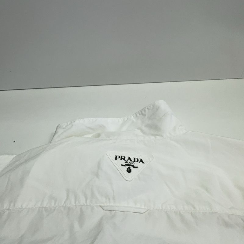 Prada Prada White Letter Print Short Sleeve Shirt Size US L / EU 52-54 / 3 - 10 Thumbnail