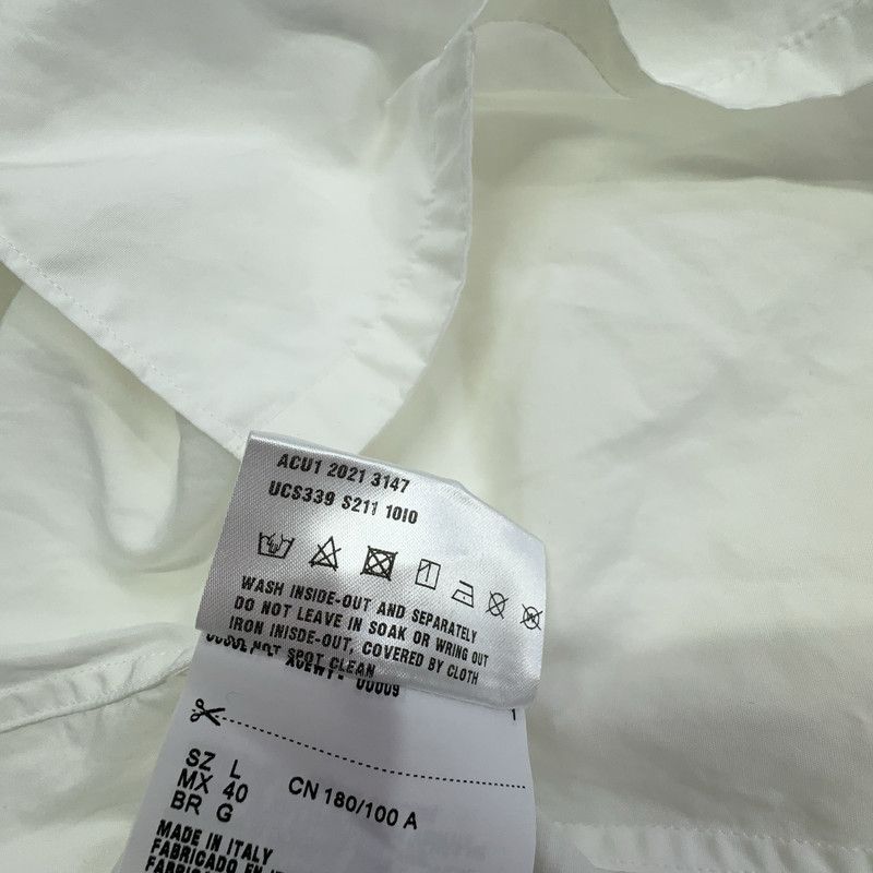 Prada Prada White Letter Print Short Sleeve Shirt Size US L / EU 52-54 / 3 - 2 Thumbnail