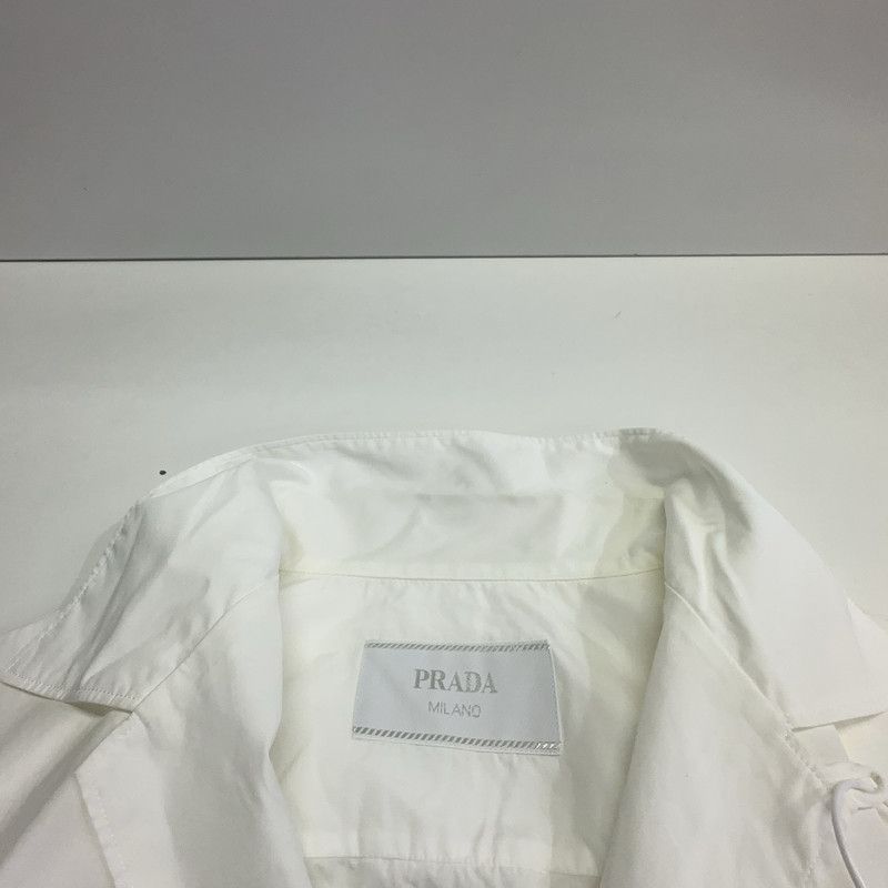 Prada Prada White Letter Print Short Sleeve Shirt Size US L / EU 52-54 / 3 - 6 Thumbnail