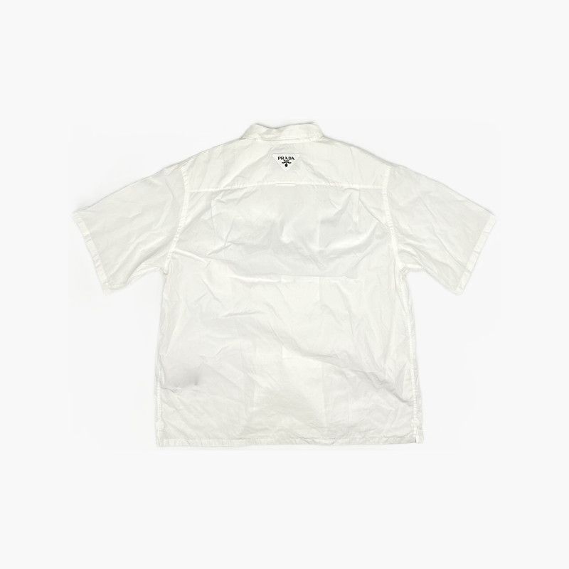 Prada Prada White Letter Print Short Sleeve Shirt Size US L / EU 52-54 / 3 - 7 Thumbnail
