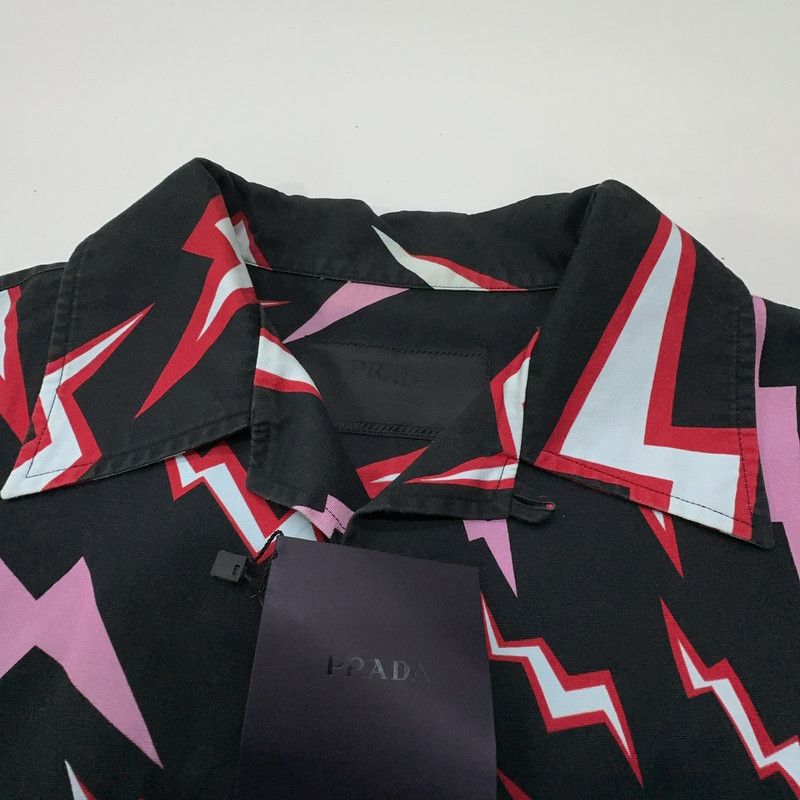 Prada Prada Lightning Print Short Sleeve Shirt Size US M / EU 48-50 / 2 - 11 Thumbnail