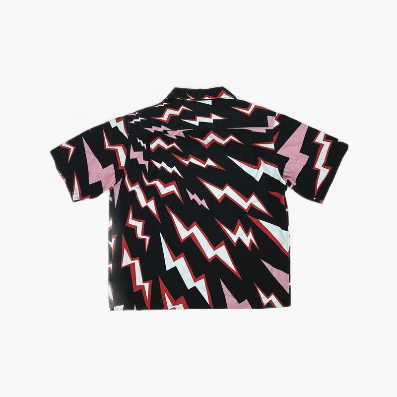 Prada Prada Lightning Print Short Sleeve Shirt Size US M / EU 48-50 / 2 - 10 Thumbnail