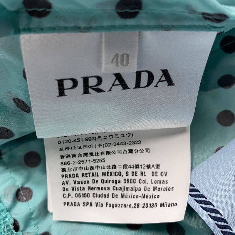 Prada Prada Polka Dot Print Versatile Light Blue Jacket Size US S / EU 44-46 / 1 - 7 Thumbnail