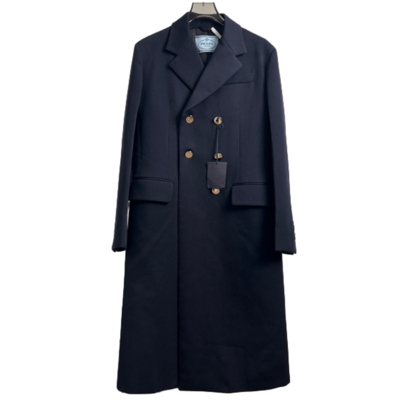 Prada Prada Classic Lapel Overcoat in Navy Blue Size US S / EU 44-46 / 1 - 4 Thumbnail