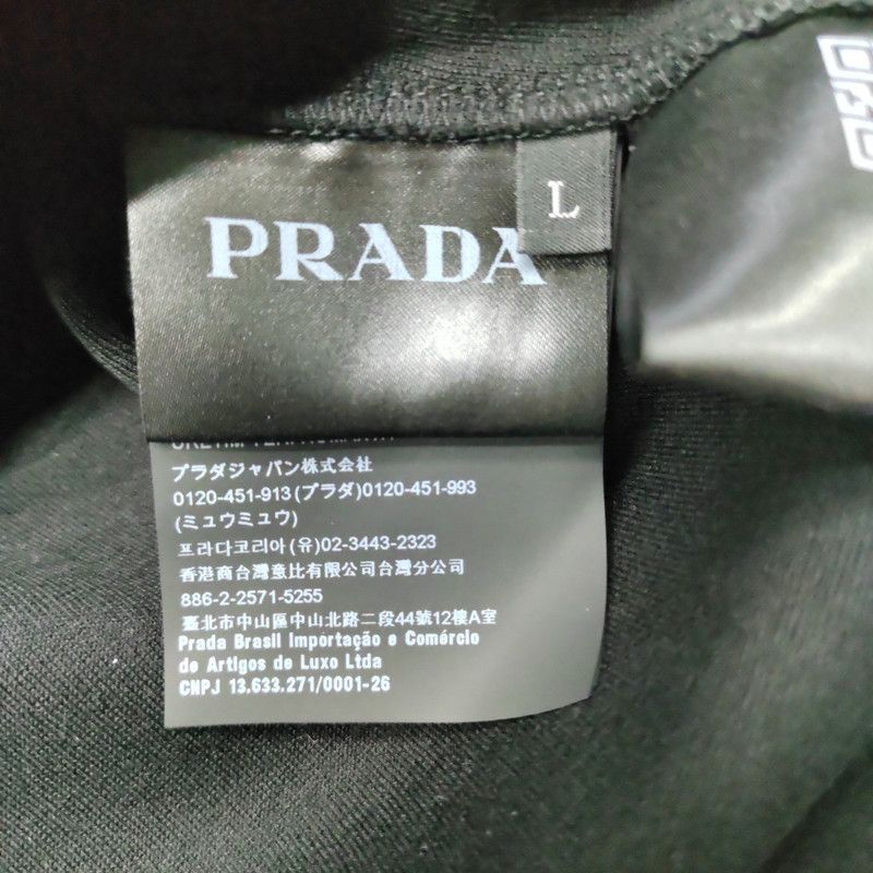 Prada Prada Black Hooded Sweatshirt with Pockets Size US L / EU 52-54 / 3 - 4 Thumbnail