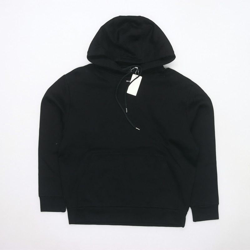 Prada Prada Black Hooded Sweatshirt with Pockets Size US L / EU 52-54 / 3 - 11 Thumbnail
