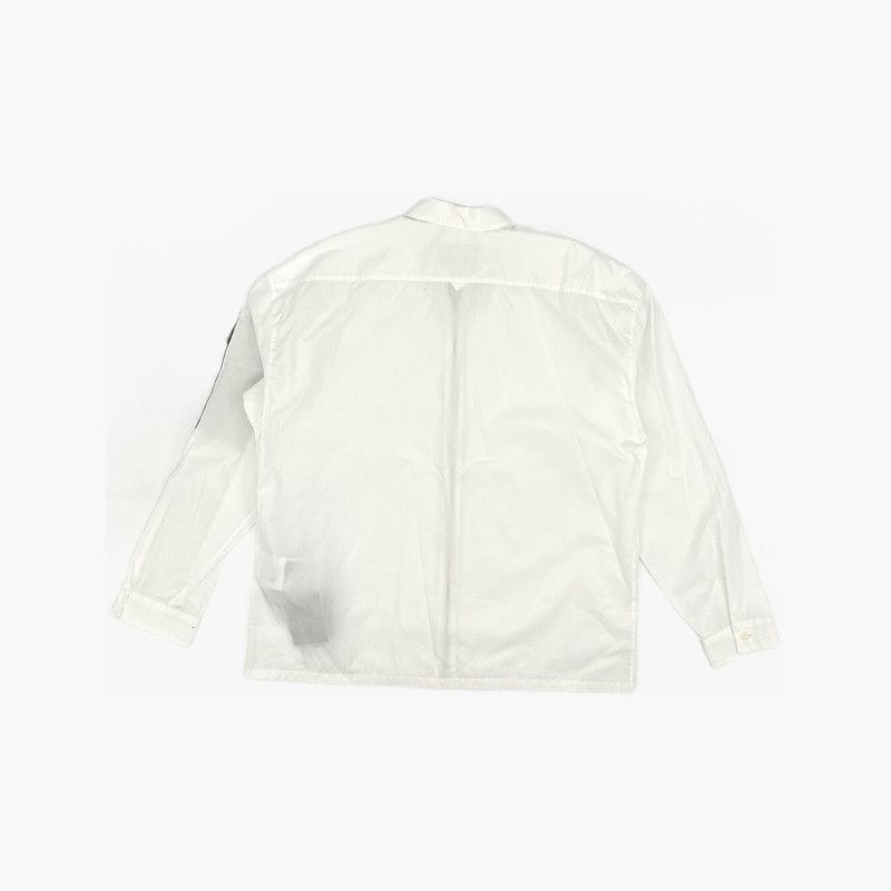 Prada Prada White Metal Triangle Zip Shirt Size US M / EU 48-50 / 2 - 6 Thumbnail