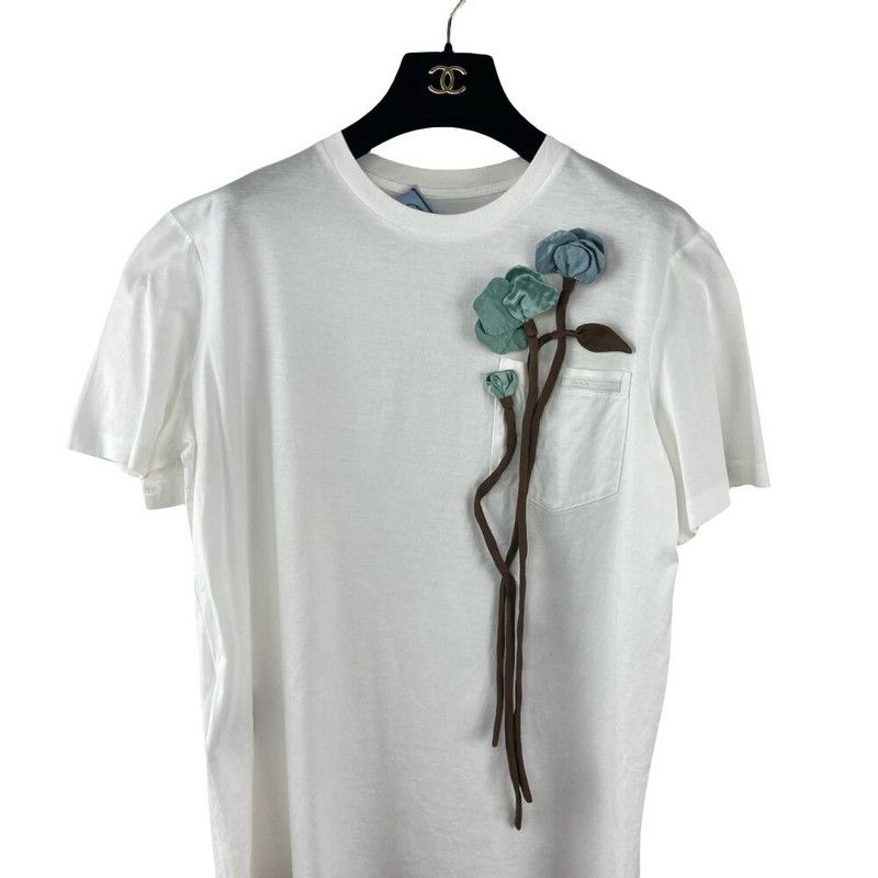 Prada Prada Floral Pocket Short Sleeve Shirt Size US M / EU 48-50 / 2 - 7 Thumbnail