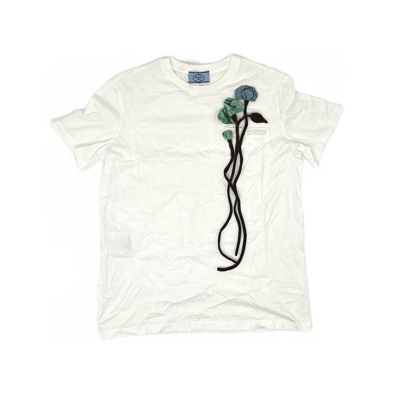 Prada Prada Floral Pocket Short Sleeve Shirt Size US M / EU 48-50 / 2 - 6 Thumbnail