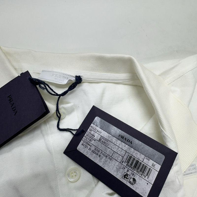 Prada Prada Men's Casual Polo Shirt in White Size US M / EU 48-50 / 2 - 3 Thumbnail