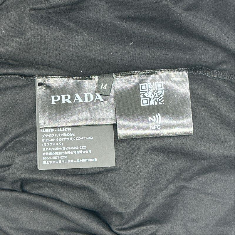 Prada Prada SS23 Black Oversized Crew Neck T-Shirt Size US M / EU 48-50 / 2 - 3 Thumbnail
