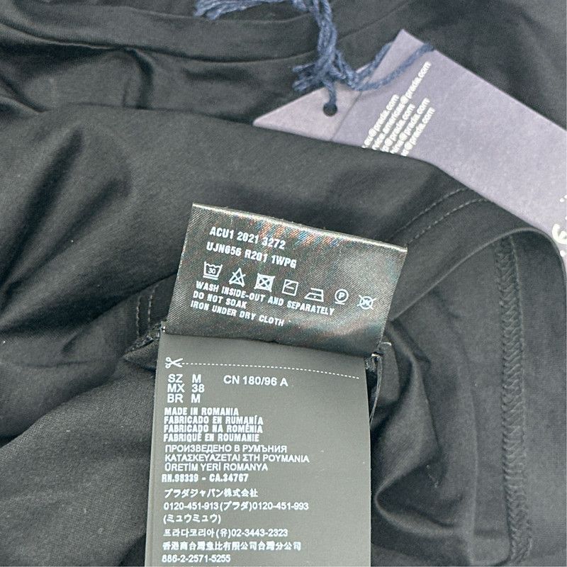 Prada Prada SS23 Black Oversized Crew Neck T-Shirt Size US M / EU 48-50 / 2 - 4 Thumbnail