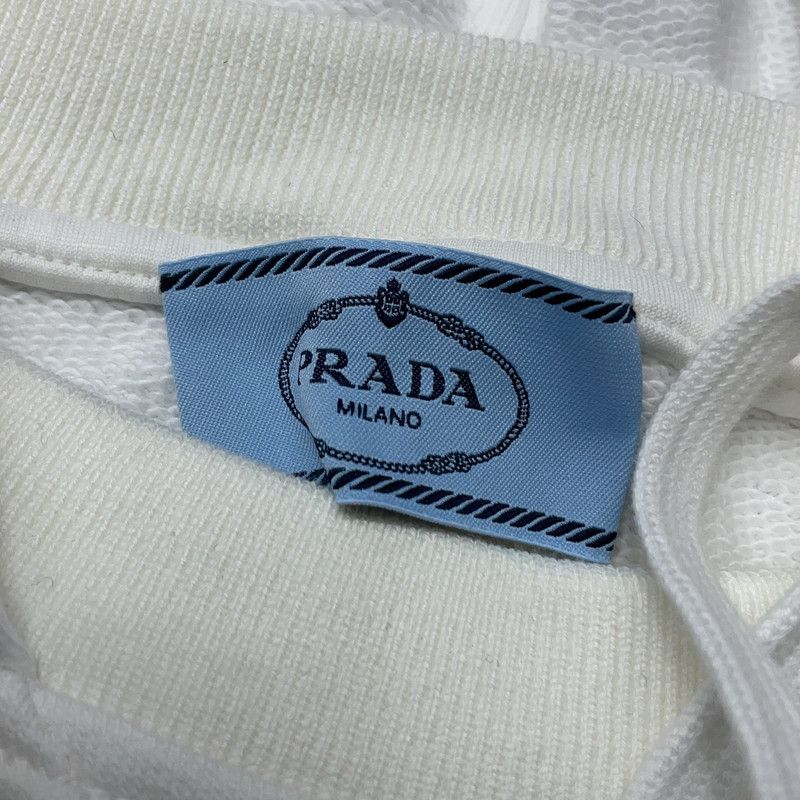 Prada Prada White Sleeveless Hoodie with Drawstring Size US XS / EU 42 / 0 - 4 Thumbnail