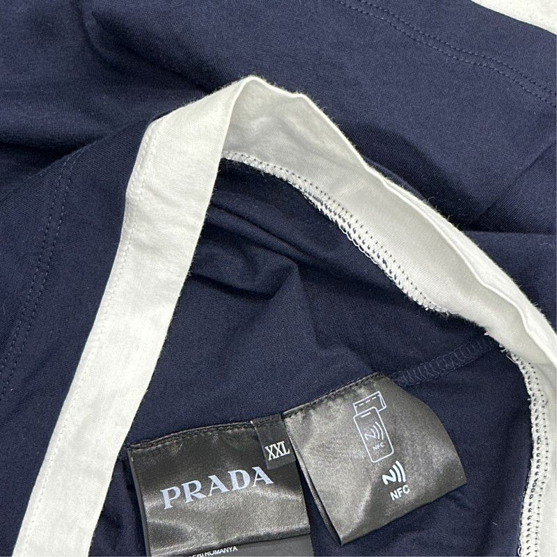 Prada Prada Logo Loose Fit T-Shirt for Men Size US XXL / EU 58 / 5 - 4 Thumbnail