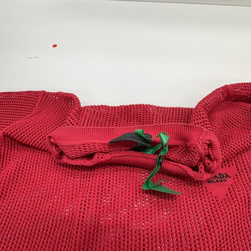 Prada Prada SS22 Red Embroidered Knit Sweater Size US XL / EU 56 / 4 - 6 Thumbnail