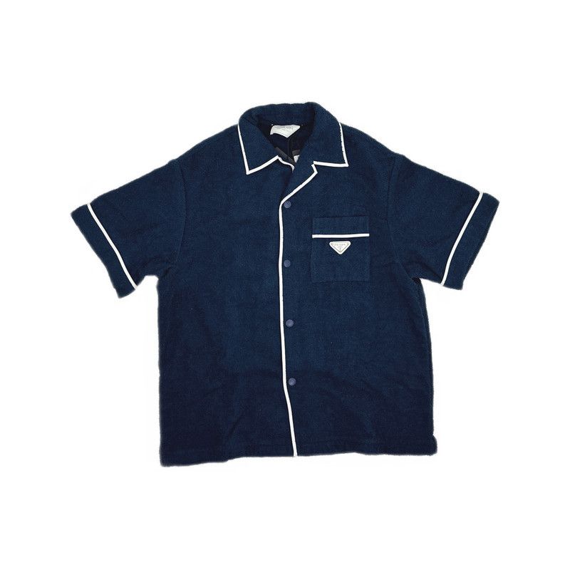 Prada Prada SS24 Badge Button-Up Short Sleeve Shirt Size US M / EU 48-50 / 2 - 2 Thumbnail