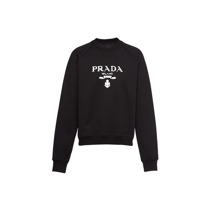 Prada Prada Black Logo Print Sweatshirt Size US L / EU 52-54 / 3 - 7 Thumbnail