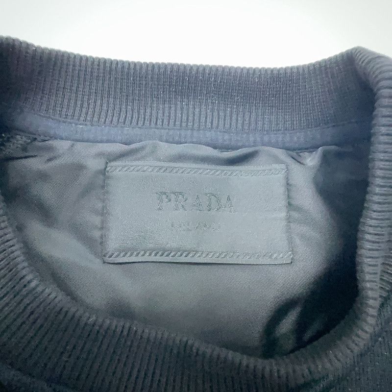 Prada Prada Black Logo Print Sweatshirt Size US L / EU 52-54 / 3 - 3 Thumbnail