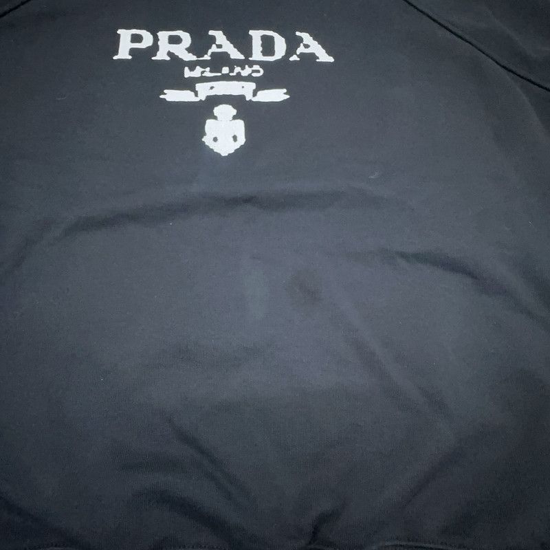 Prada Prada Black Logo Print Sweatshirt Size US L / EU 52-54 / 3 - 9 Thumbnail