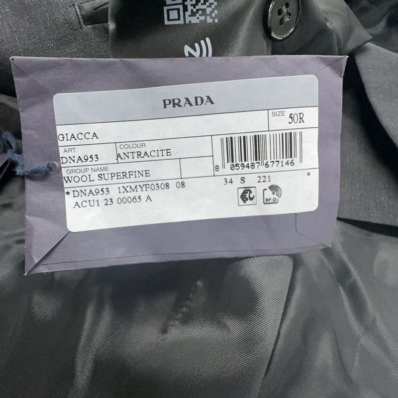 Prada Prada Classic Casual Black Blazer Size US L / EU 52-54 / 3 - 6 Thumbnail