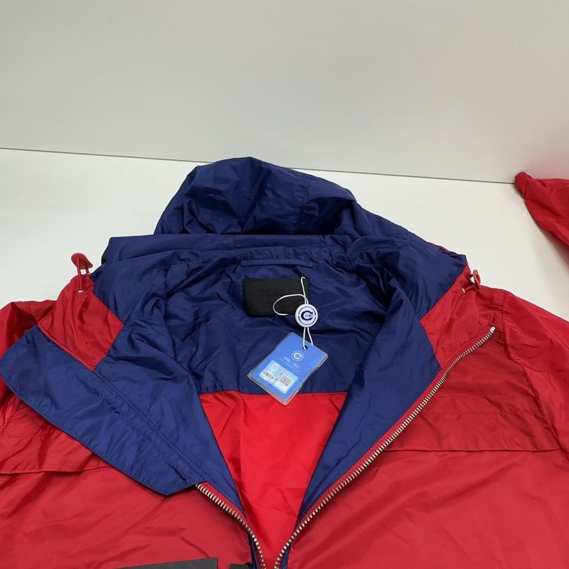 Prada Prada Red Hooded Classic Zip Jacket Size US XL / EU 56 / 4 - 7 Thumbnail