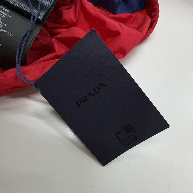 Prada Prada Red Hooded Classic Zip Jacket Size US XL / EU 56 / 4 - 6 Thumbnail