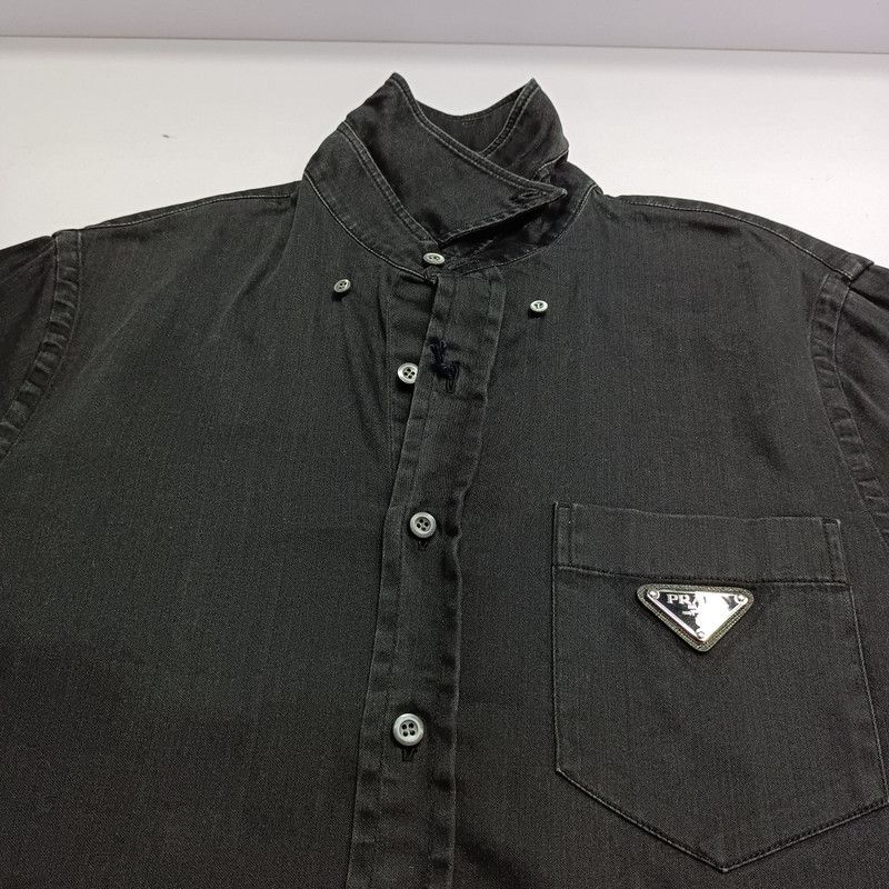 Prada Prada Black Casual Button-Up Shirt Size US S / EU 44-46 / 1 - 6 Thumbnail