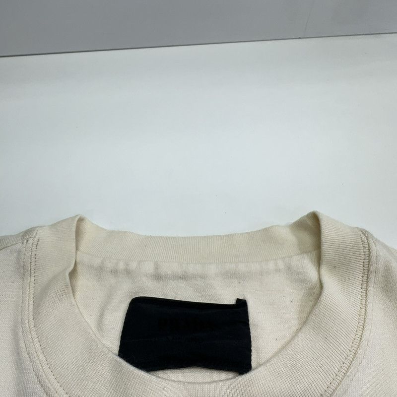Prada Prada Ivory Cotton Short Sleeve T-Shirt Size US L / EU 52-54 / 3 - 3 Thumbnail