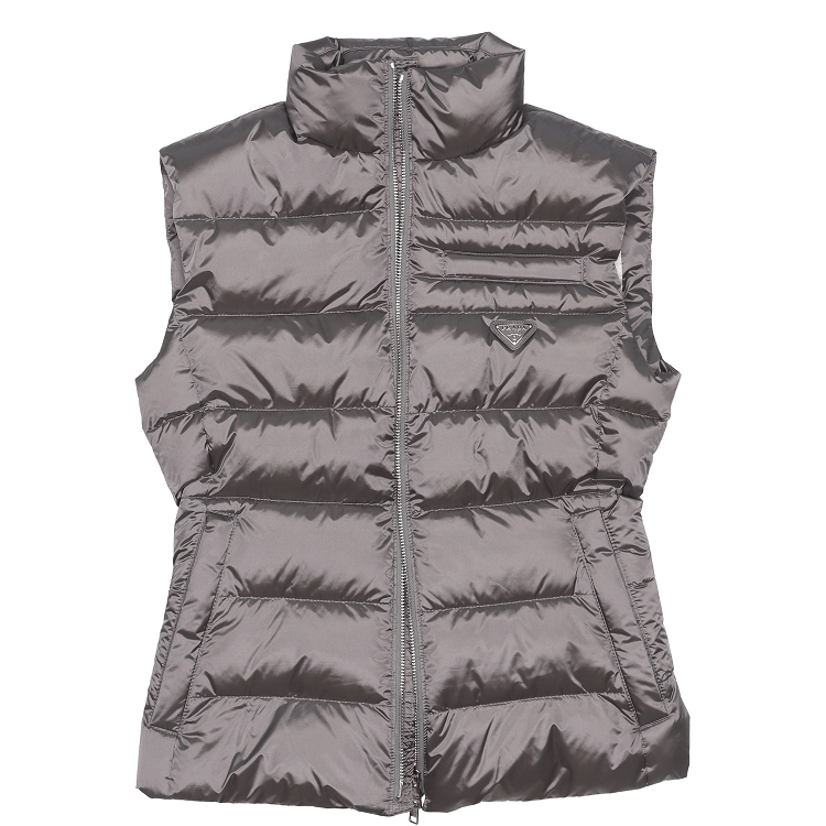 Prada Prada Blue Down Vest with Triangle Logo Size US S / EU 44-46 / 1 - 3 Thumbnail