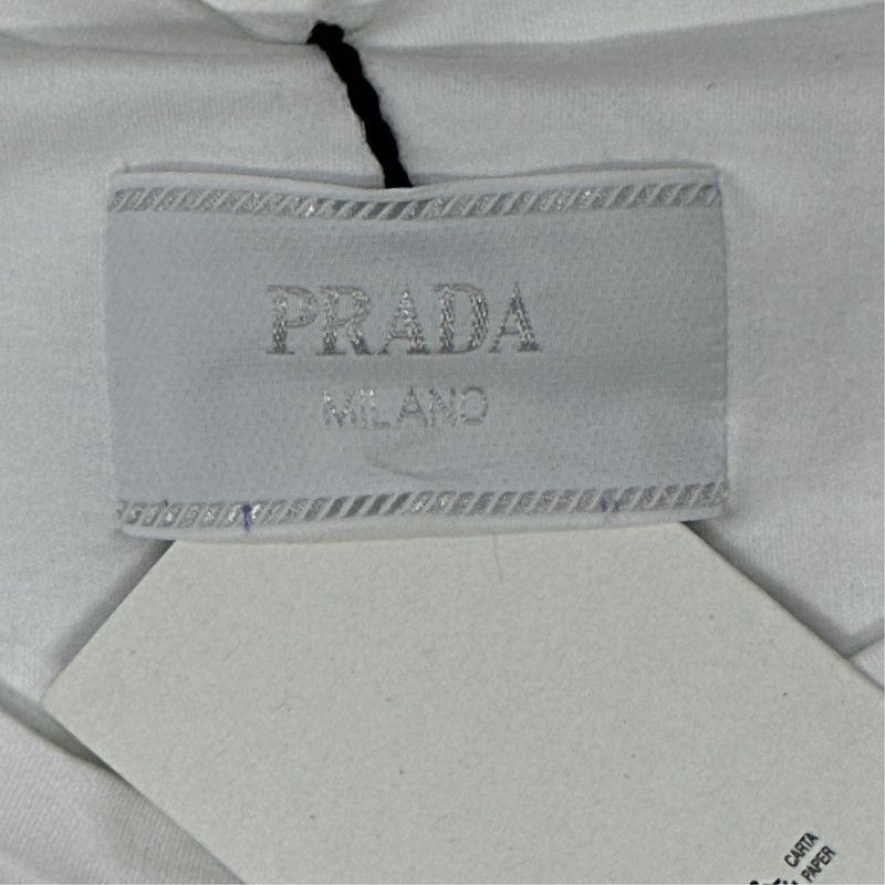 Prada Prada Logo Print White Crew Neck T-Shirt Size US M / EU 48-50 / 2 - 4 Thumbnail