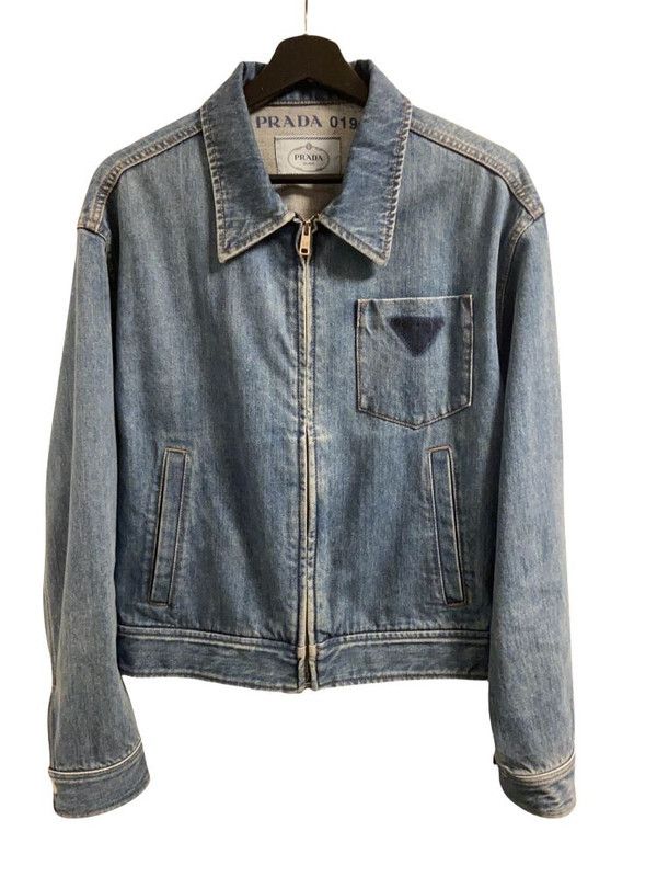 Prada Prada Logo Zip Long Sleeve Denim Jacket Size US M / EU 48-50 / 2 - 9 Thumbnail