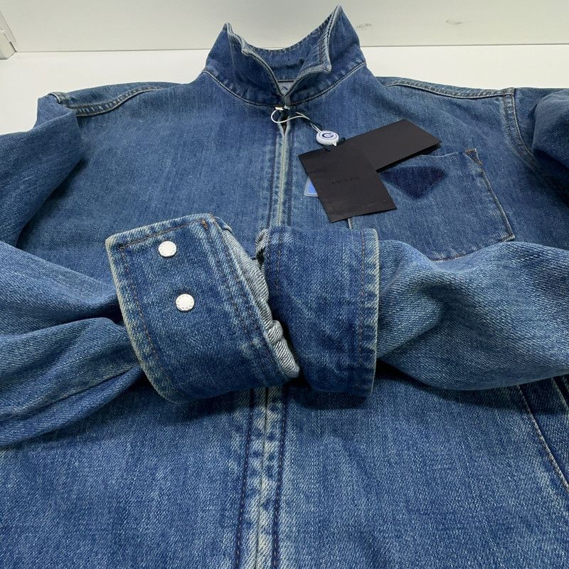 Prada Prada Logo Zip Long Sleeve Denim Jacket Size US M / EU 48-50 / 2 - 7 Thumbnail