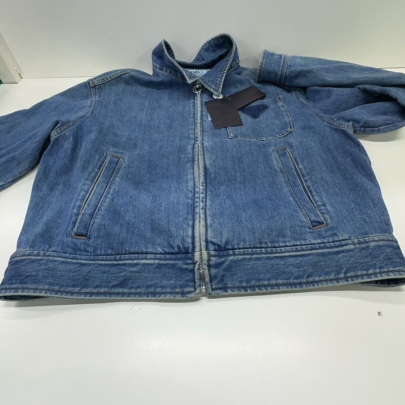 Prada Prada Logo Zip Long Sleeve Denim Jacket Size US M / EU 48-50 / 2 - 10 Thumbnail