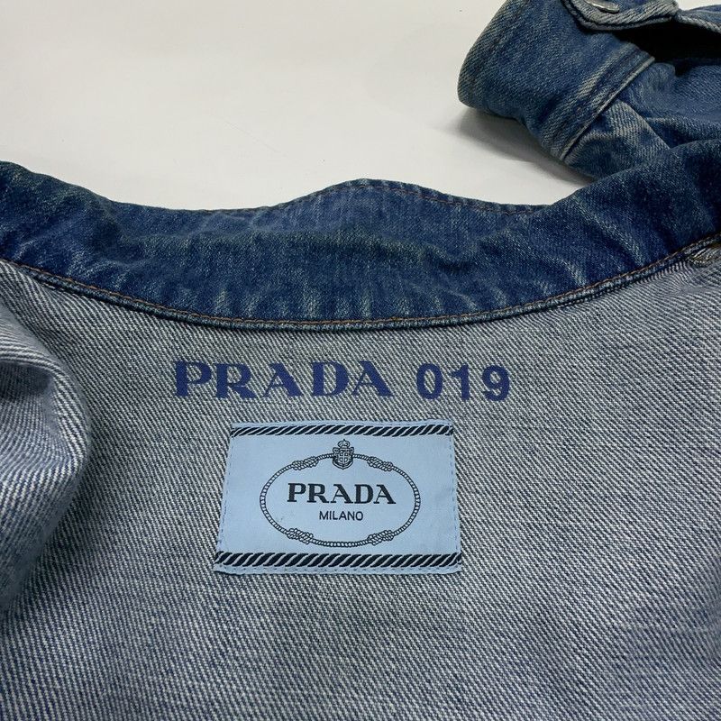 Prada Prada Logo Zip Long Sleeve Denim Jacket Size US M / EU 48-50 / 2 - 5 Thumbnail