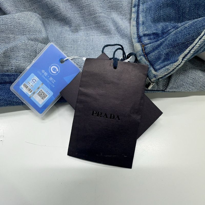 Prada Prada Logo Zip Long Sleeve Denim Jacket Size US M / EU 48-50 / 2 - 4 Thumbnail
