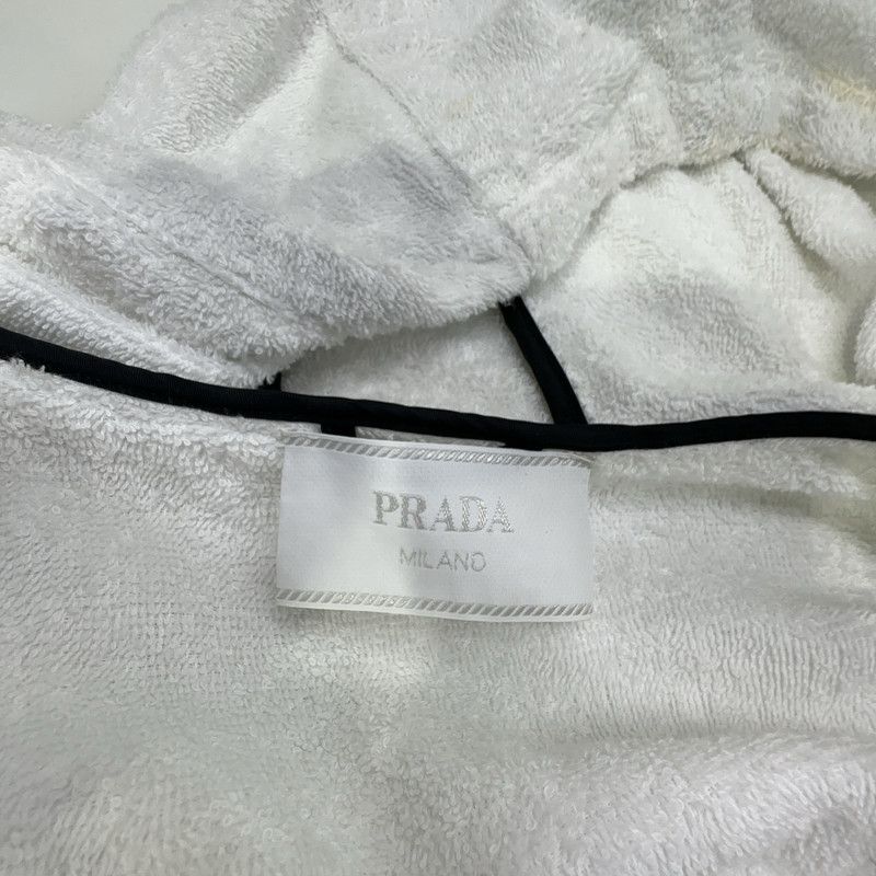 Prada Prada SS22 White Logo Zip Hoodie Jacket Size US XL / EU 56 / 4 - 5 Thumbnail