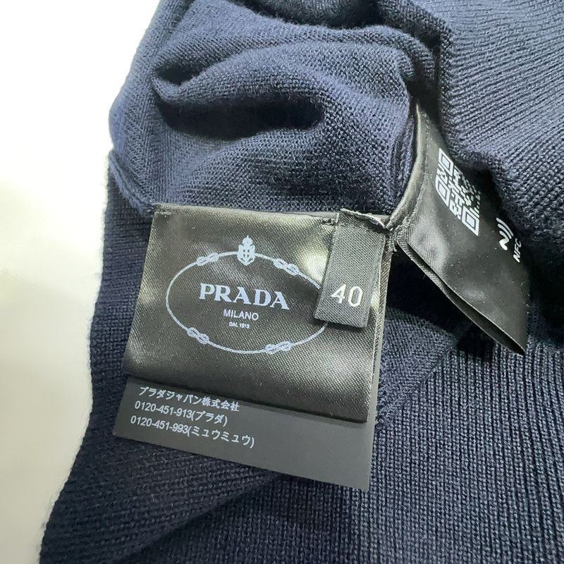 Prada Prada Navy Blue Knit Cardigan Size US S / EU 44-46 / 1 - 6 Thumbnail