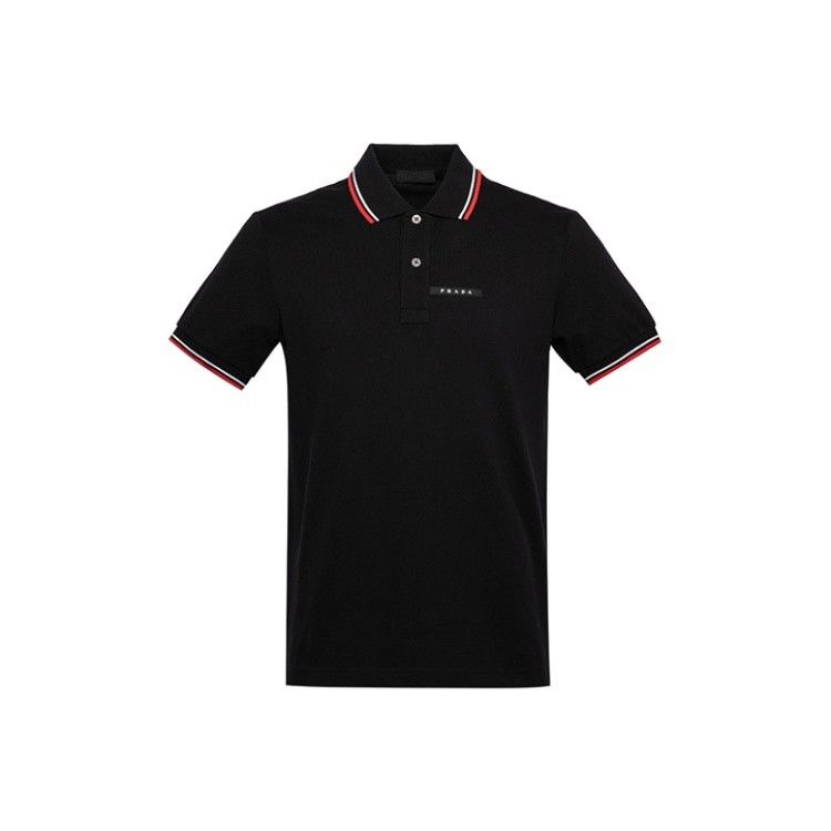 Prada Prada Black Logo Short Sleeve Polo Shirt Size US M / EU 48-50 / 2 - 3 Thumbnail
