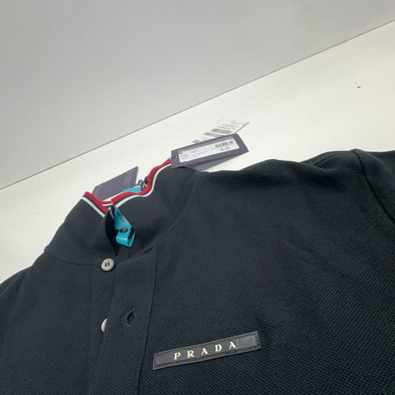 Prada Prada Black Logo Short Sleeve Polo Shirt Size US M / EU 48-50 / 2 - 8 Thumbnail