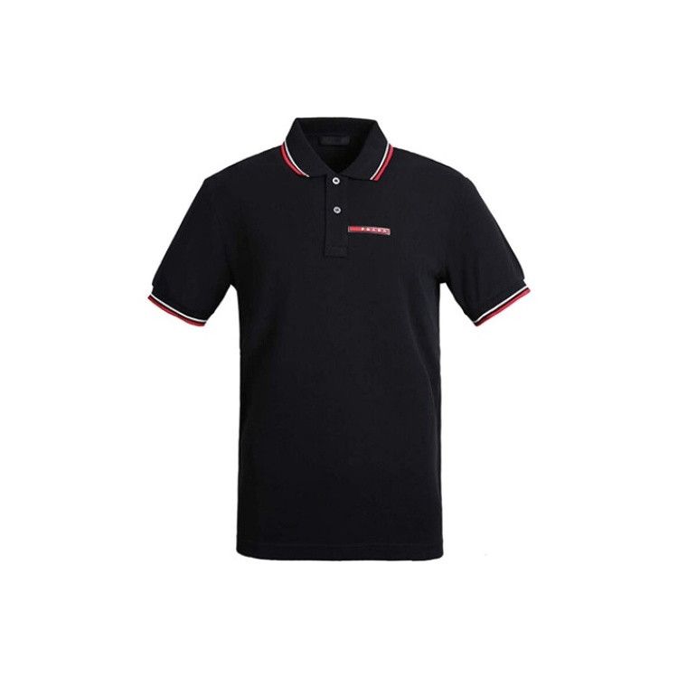 Prada Prada Black Short Sleeve Polo Shirt for Men Size US M / EU 48-50 / 2 - 6 Thumbnail
