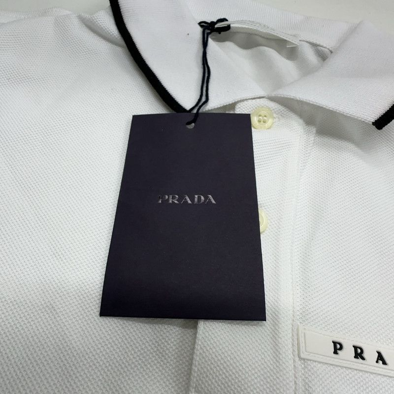 Prada Prada Casual White Short Sleeve Polo Shirt Size US M / EU 48-50 / 2 - 6 Thumbnail
