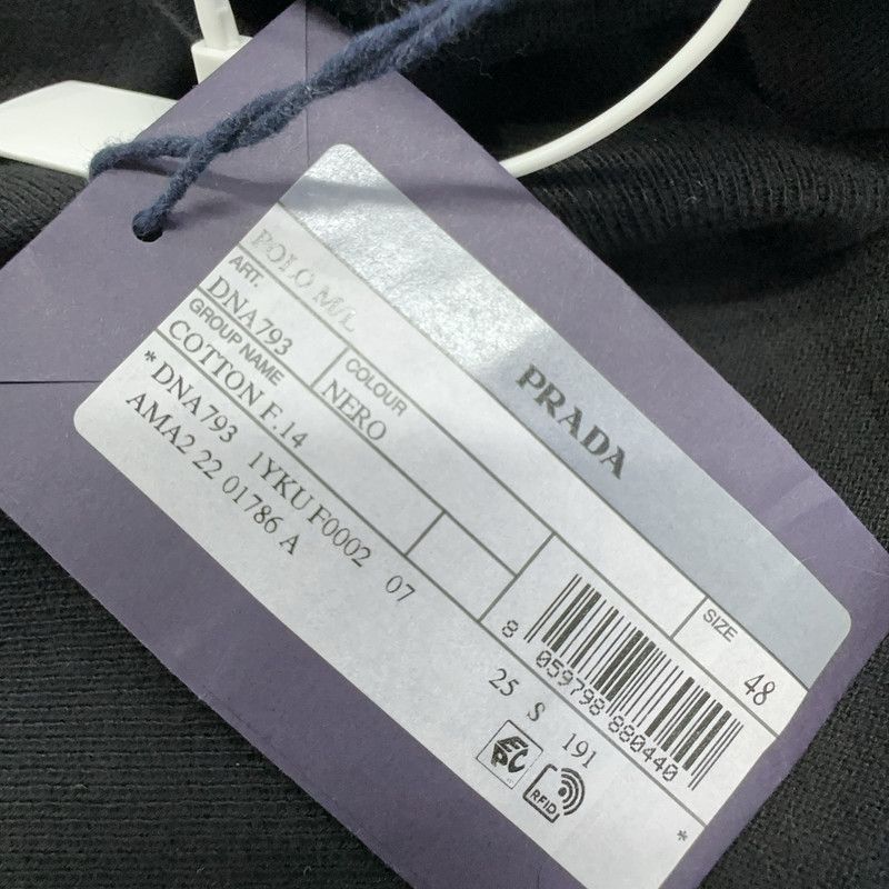 Prada Prada Black Long Sleeve Polo Shirt for Men Size US M / EU 48-50 / 2 - 3 Thumbnail