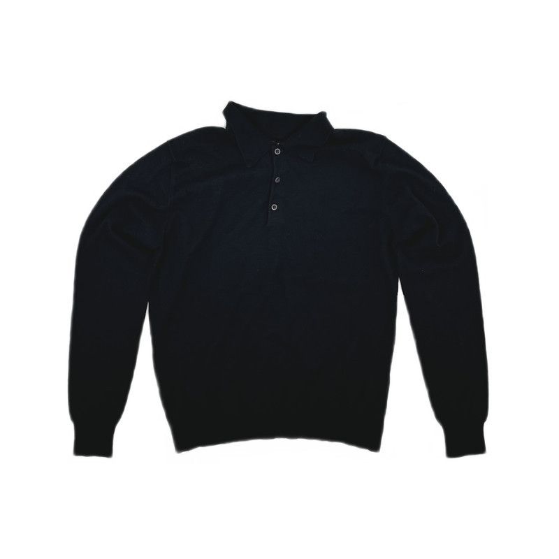 Prada Prada Black Long Sleeve Polo Shirt for Men Size US M / EU 48-50 / 2 - 4 Thumbnail