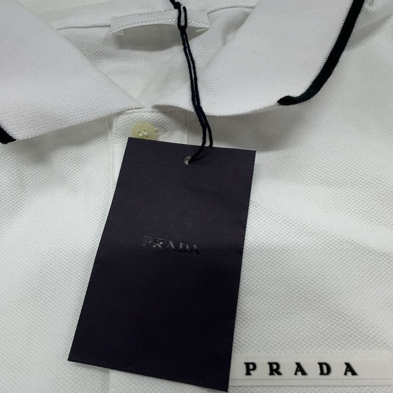 Prada Prada Classic White Short Sleeve Polo Shirt Size US XXL / EU 58 / 5 - 3 Thumbnail