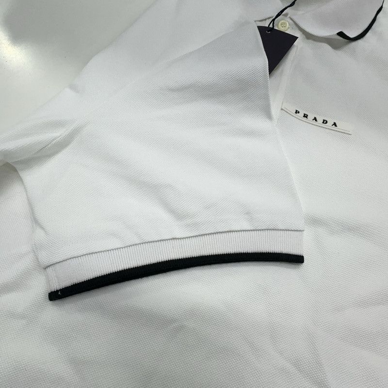Prada Prada White Casual Short Sleeve Polo Shirt Size US XXL / EU 58 / 5 - 2 Thumbnail
