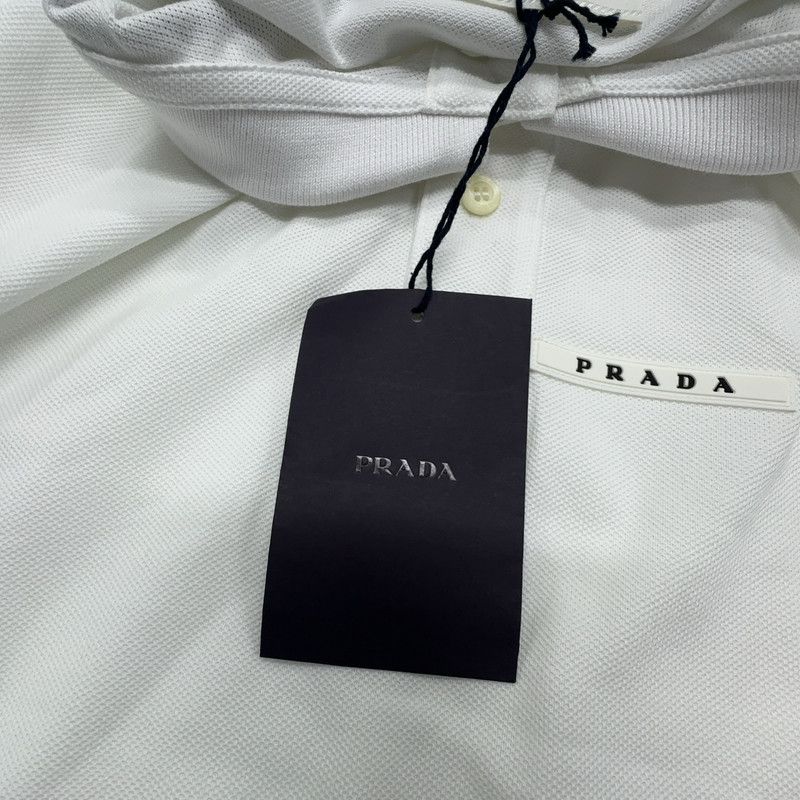 Prada Prada White Casual Short Sleeve Polo Shirt Size US XXL / EU 58 / 5 - 4 Thumbnail