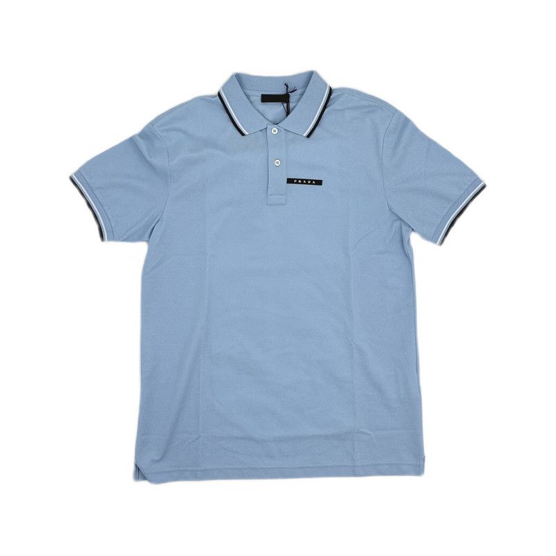 Prada Prada Stripe Logo Short Sleeve Polo Shirt Size US XL / EU 56 / 4 - 3 Thumbnail
