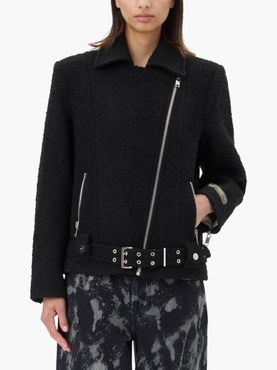 Ganni GANNI Women Jackets W0026 099 Black Size S / US 4 / IT 40 - 4 Thumbnail